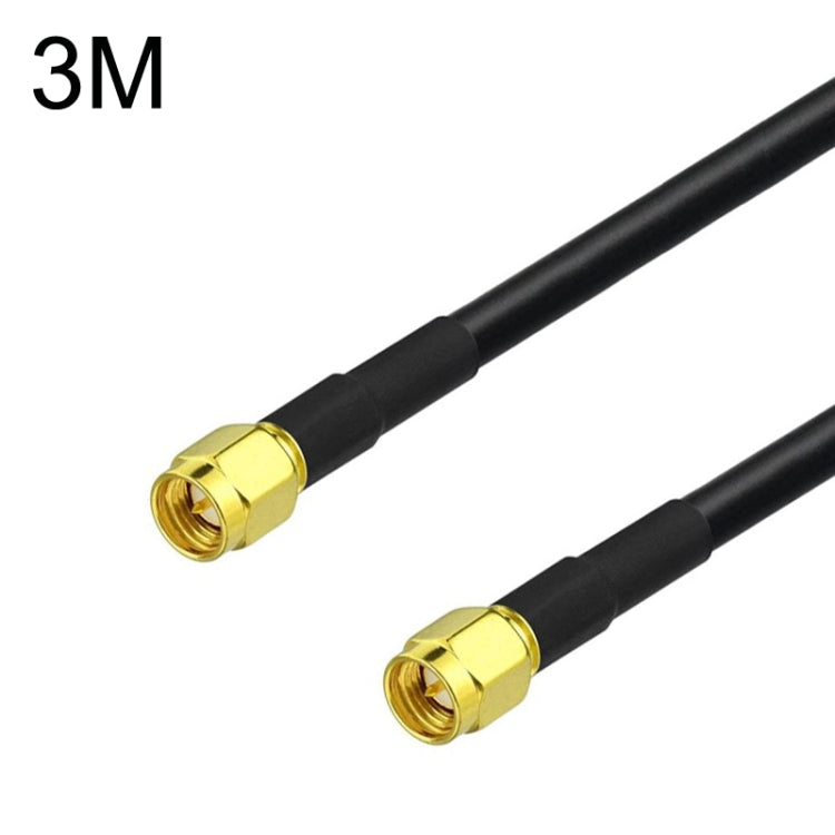 SMA Male To SMA Male RG58 Coaxial Adapter Cable, Cable Length:3m - Connectors by PMC TechLife | Online Shopping South Africa | PMC TechLife