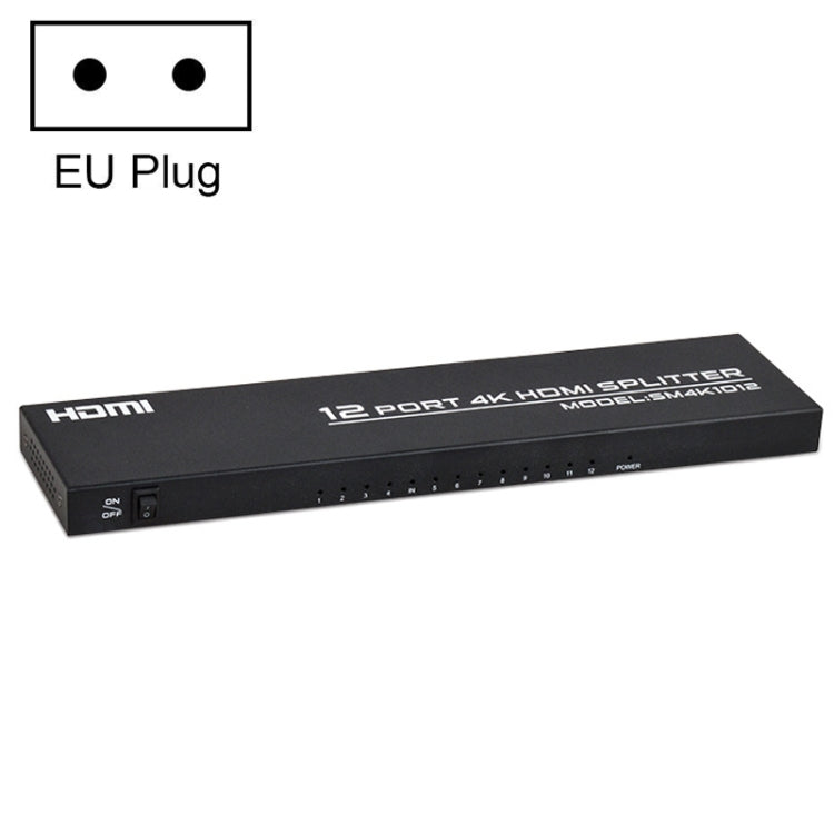 FJGEAR FJ-SM1012 1 In 12 Out 30HZ HDMI 4K HD Audio And Video Splitter, Plug Type:EU Plug - free shipping - PMC Jewellery - Order now!