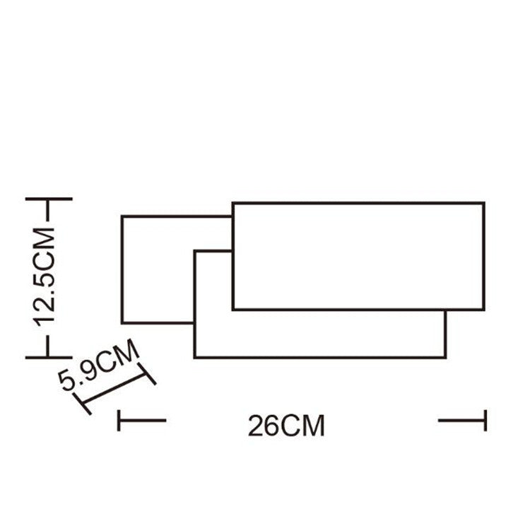 White square 18W Creative Simple Bedroom Bedside Living Room Restaurant Hotel Study Hall Corridor Aisle Light LED Tower Stack Wall Lamp(White Light) - Wall Lamps by PMc TechLife | Online Shopping South Africa | PMc TechLife | Buy Now Pay Later Mobicred