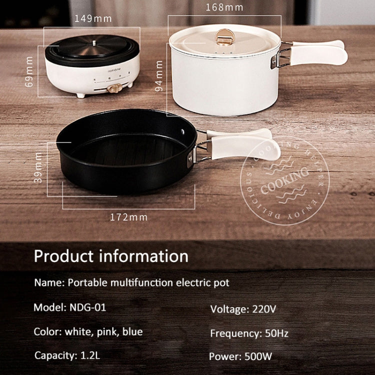 Nathome NDG01 Traveling Multi-purpose Split Folding Frying Pan Household Electric Cooker, Chinese Plug(Blue) - free shipping - PMC TechLife - Order now!