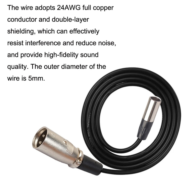 Xlrmini Caron Male To Mini Male Balancing Cable For 48V Sound Card Microphone Audio Cable, Length:3m - Microphone Audio Cable & Connector by PMC TechLife | Online Shopping South Africa | PMC TechLife | Buy Now Pay Later Mobicred