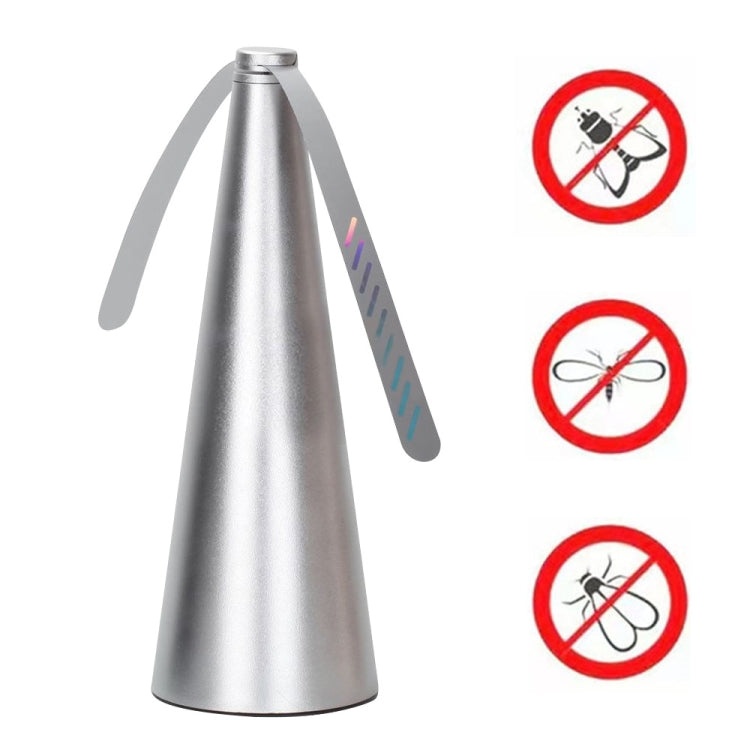 Multifunctional Fan Blade Automatic Fly Catcher Mosquito Repellent Fan, Size: 9x9x25cm(Silver) - Other by PMC TechLife | Online Shopping South Africa | PMC TechLife | Buy Now Pay Later Mobicred