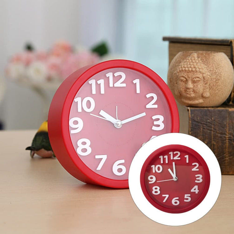 Round 12cm Candy Color Stereo Digital Silent Alarm Clock Children Student Alarm Clock(Black) - Alarm Clocks by PMc TechLife | Online Shopping South Africa | PMc TechLife | Buy Now Pay Later Mobicred