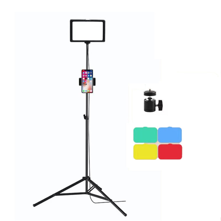 6 Inch 3200-5500K Three-color Temperature Photography Flat-panel Live Fill Light,Spec: 2.1m Bracket - Selfie Light by PMC TechLife | Online Shopping South Africa | PMC TechLife