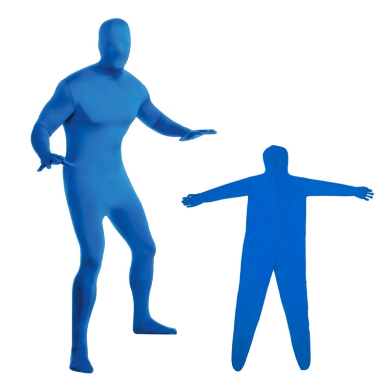 Photo Stretchy Body Green Screen Suit Video Chroma Key Tight Suit, Size: 160cm(Blue  One-piece) - Other by PMC TechLife | Online Shopping South Africa | PMC TechLife | Buy Now Pay Later Mobicred
