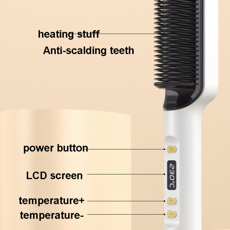 ZF-888 60W Dual-Purpose Splint Electric Curling Comb For Straight Hair And Curly Hair EU Plug(Purple) - free shipping - PMC TechLife - Order now!