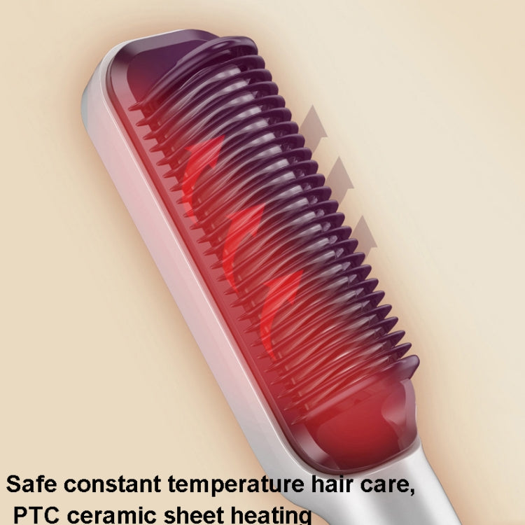 ZF-888 60W Dual-Purpose Splint Electric Curling Comb For Straight Hair And Curly Hair UK Plug(White) - free shipping - PMC TechLife - Order now!