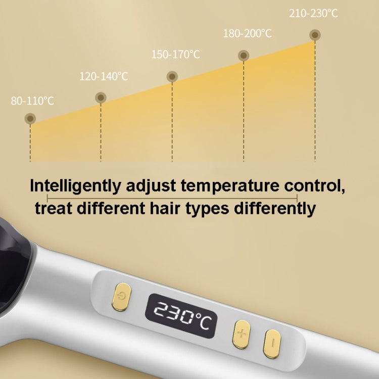 ZF-888 60W Dual-Purpose Splint Electric Curling Comb For Straight Hair And Curly Hair UK Plug(White) - free shipping - PMC TechLife - Order now!