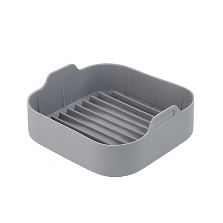 Air Fryer Silicone Grill Pan Accessories, Size: Square 20.5 cm(Gray) - Baking mat & Bakewares by PMc TechLife | Online Shopping South Africa | PMc TechLife | Buy Now Pay Later Mobicred