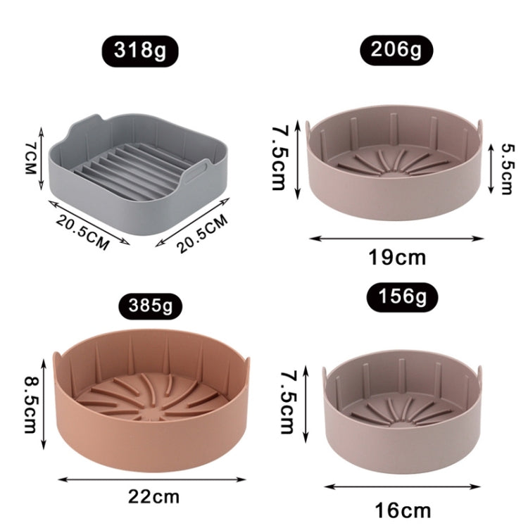 Air Fryer Silicone Grill Pan Accessories, Size: Round 16 cm(Coffee) - Baking mat & Bakewares by PMc TechLife | Online Shopping South Africa | PMc TechLife | Buy Now Pay Later Mobicred