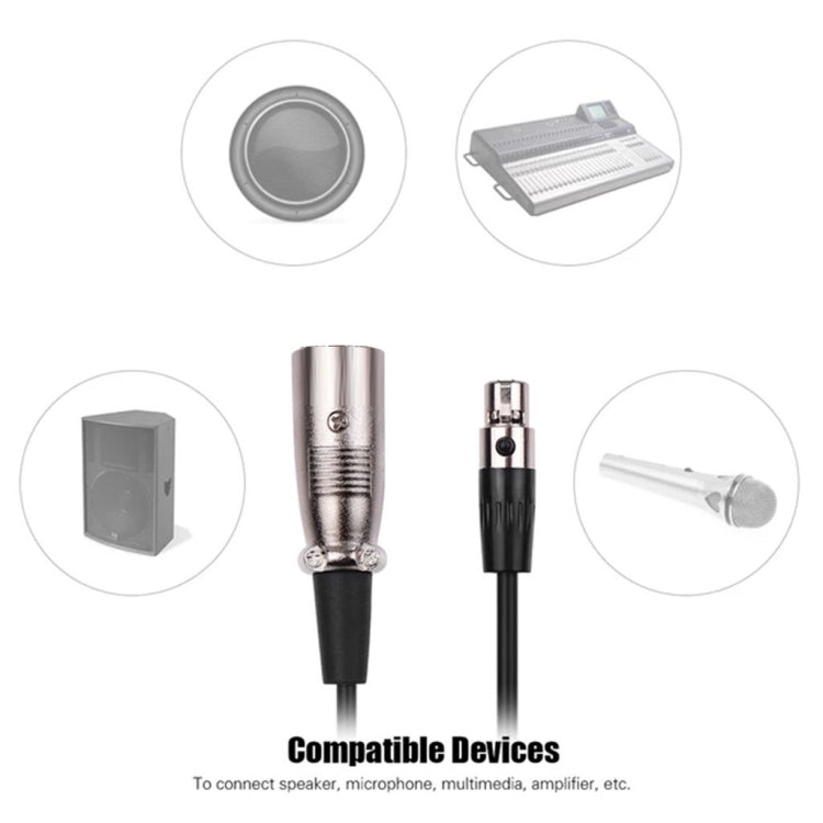Xlrmini Caron Male To Mini Female Balancing Cable For 48V Sound Card Microphone Audio Cable, Length:3m - Microphone Audio Cable & Connector by PMC TechLife | Online Shopping South Africa | PMC TechLife | Buy Now Pay Later Mobicred