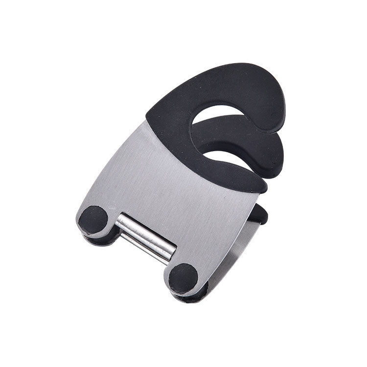 Stainless Steel Plastic Pan Edge Clamp Anti-Scald Rubber Bracket Kitchen Gadgets(Black) - Food Clips & Clips by PMC TechLife | Online Shopping South Africa | PMC TechLife | Buy Now Pay Later Mobicred