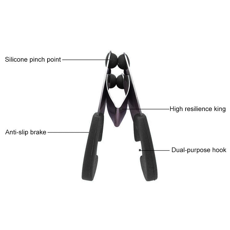 Stainless Steel Plastic Pan Edge Clamp Anti-Scald Rubber Bracket Kitchen Gadgets(Black) - Food Clips & Clips by PMC TechLife | Online Shopping South Africa | PMC TechLife | Buy Now Pay Later Mobicred