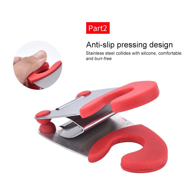 Stainless Steel Plastic Pan Edge Clamp Anti-Scald Rubber Bracket Kitchen Gadgets(Red) - Food Clips & Clips by PMC TechLife | Online Shopping South Africa | PMC TechLife | Buy Now Pay Later Mobicred
