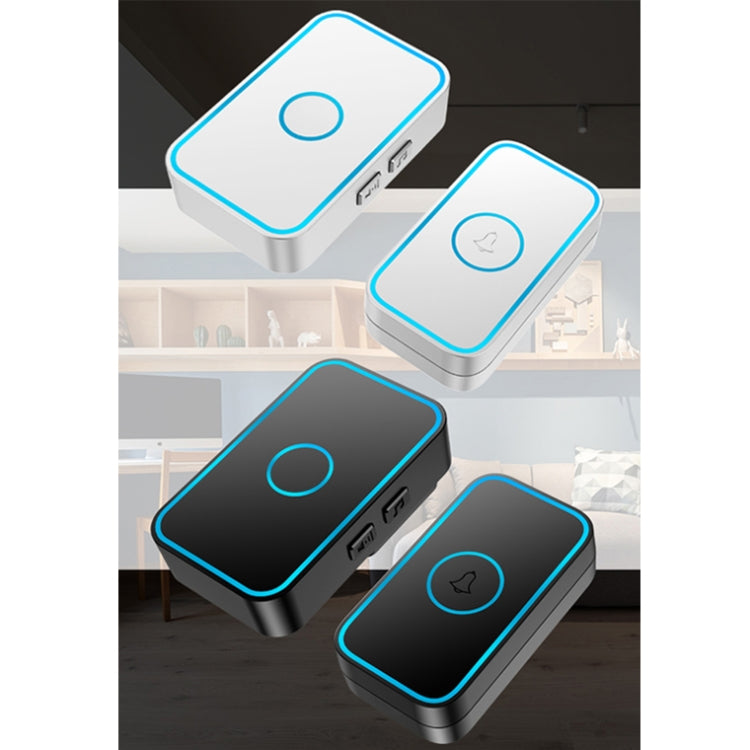 CACAZI A78 Long-Distance Wireless Doorbell Intelligent Remote Control Electronic Doorbell, Style:US Plug(Elegant Black) - Wireless Doorbell by CACAZI | Online Shopping South Africa | PMC TechLife | Buy Now Pay Later Mobicred