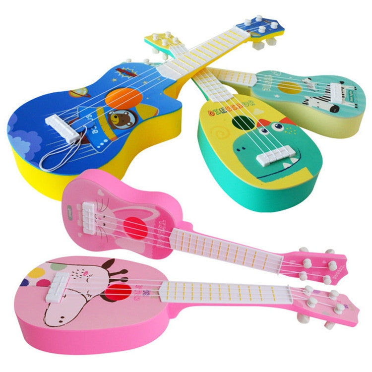 Light Blue Zebra Small Simulation Musical Instrument Mini Four Strings Playable Ukulele Early Childhood Education Music Toy - Stringed Instruments Accessories by PMC TechLife | Online Shopping South Africa | PMC TechLife | Buy Now Pay Later Mobicred