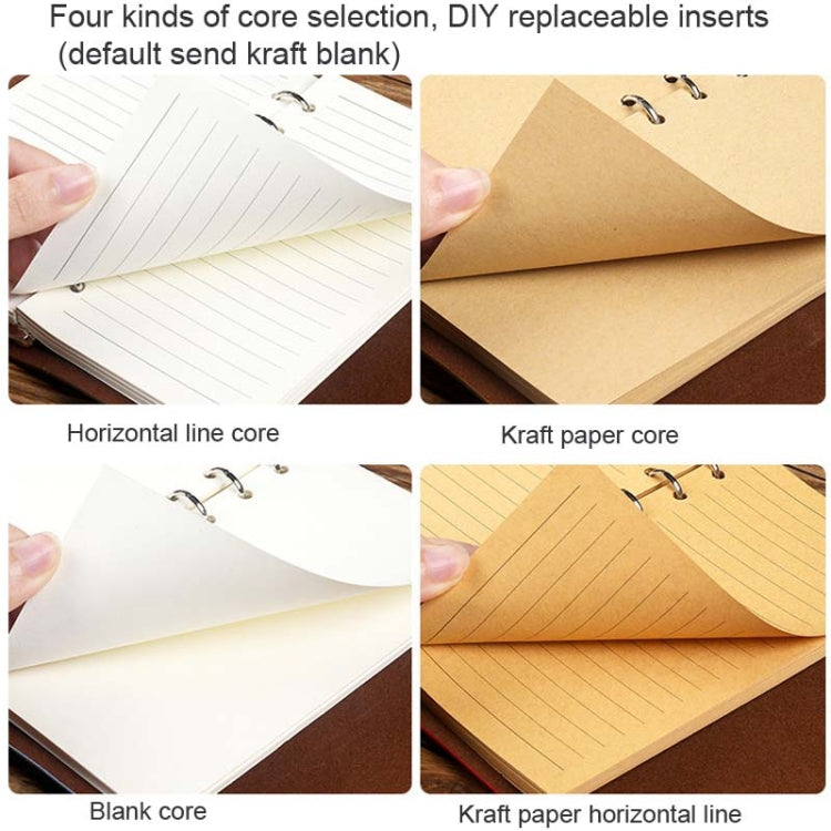 A5 PU Maple Retro Straps Handbook Loose-leaf Notebook(Dark Brown) - Notebooks by PMc TechLife | Online Shopping South Africa | PMc TechLife | Buy Now Pay Later Mobicred