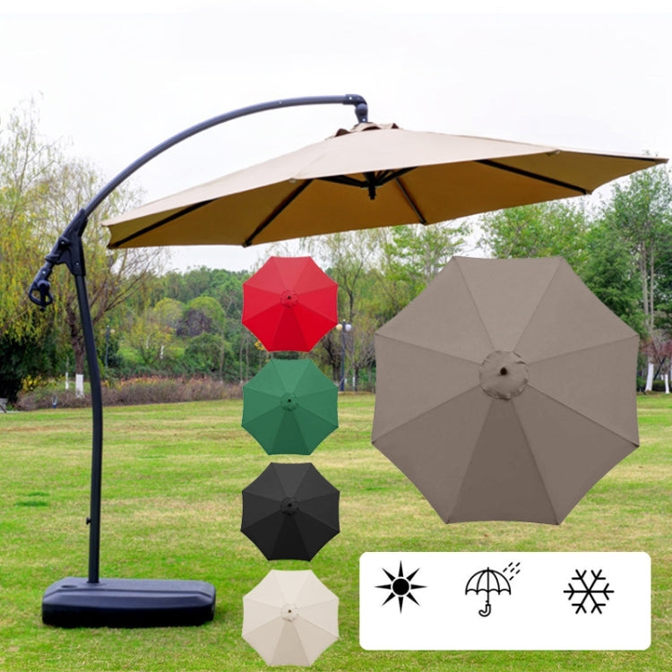 Polyester Parasol Replacement Cloth Round Garden Umbrella Cover, Size: Diameter 2.7m 8 Ribs(Black) - Patio Umbrella by PMc TechLife | Online Shopping South Africa | PMc TechLife | Buy Now Pay Later Mobicred