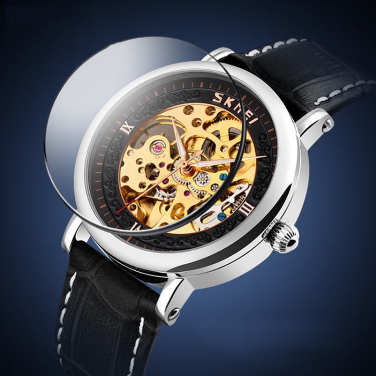 SKMEI 9229 Men Automatic Skeleton Mechanical Watch Thorough Bottom Student Watch(Rose Gold Shell Black Face) - free shipping - PMC TechLife - Order now!