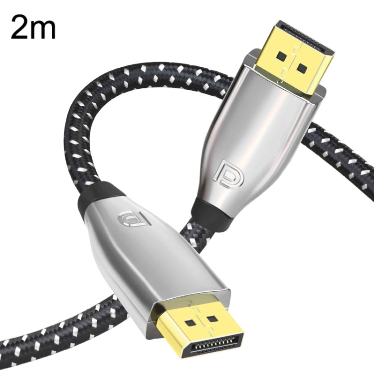 2m 1.4 Version DP Cable Gold-Plated Interface 8K High-Definition Display Computer Cable OD6.0MM 30AWG With Nylon Mesh(Gray) -  by PMC Jewellery | Online Shopping South Africa | PMC Jewellery | Buy Now Pay Later Mobicred