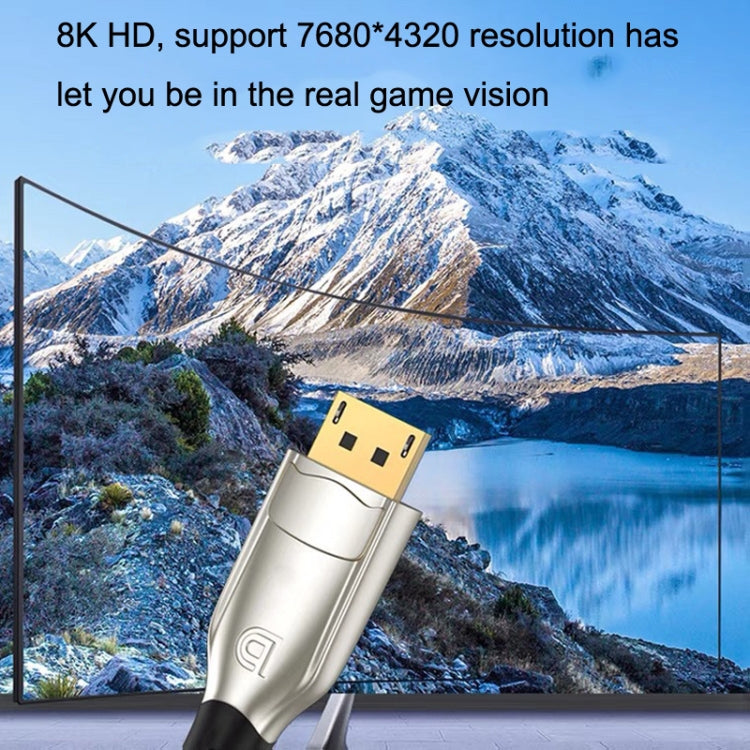 5m 1.4 Version DP Cable Gold-Plated Interface 8K High-Definition Display Computer Cable OD6.0MM 30AWG With Nylon Mesh(Black) -  by PMC Jewellery | Online Shopping South Africa | PMC Jewellery | Buy Now Pay Later Mobicred