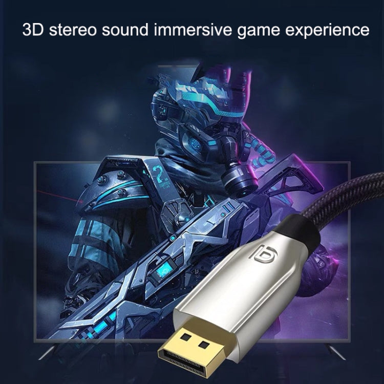 5m 1.4 Version DP Cable Gold-Plated Interface 8K High-Definition Display Computer Cable OD6.0MM 30AWG With Nylon Mesh(Gray) -  by PMC Jewellery | Online Shopping South Africa | PMC Jewellery | Buy Now Pay Later Mobicred