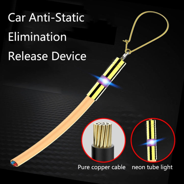 2 PCS P183 Car Anti-Static Elimination Release Device Grounding Strip Car Off-Road Exhaust Pipe Anti-Static Belt, Style: Sedan(Yellow) - Static Belt by PMC TechLife | Online Shopping South Africa | PMC TechLife | Buy Now Pay Later Mobicred