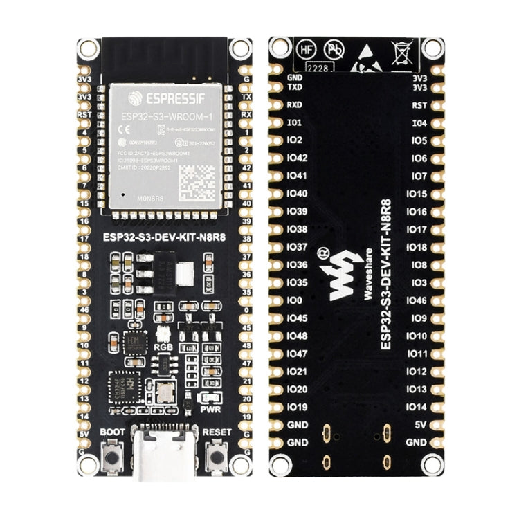 Waveshare ESP32-S3 Microcontroller 2.4GHz Wi-Fi Development Board ESP32-S3-WROOM-1-N8R8 Module Standard Ver. - free shipping - PMC Jewellery - Order now!