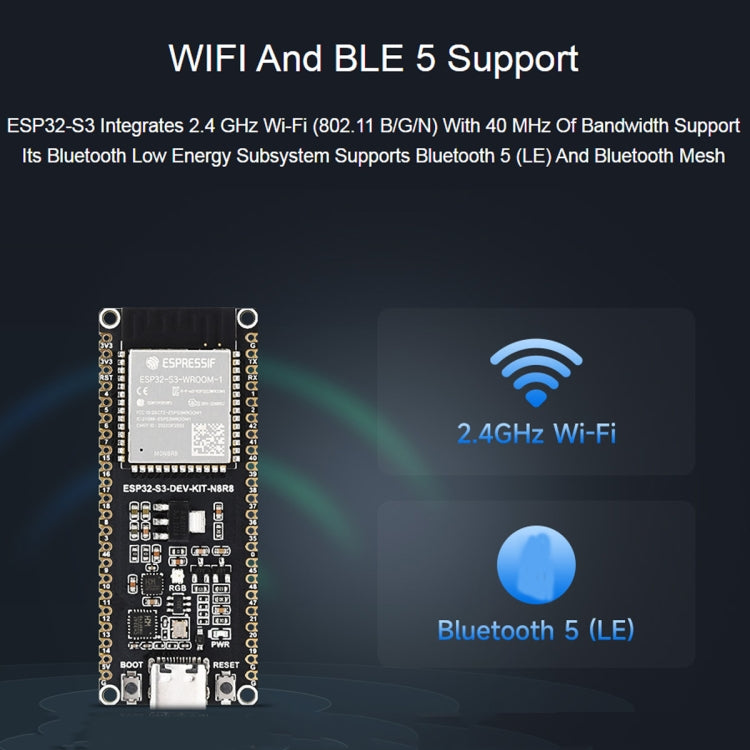 Waveshare ESP32-S3 Microcontroller 2.4GHz Wi-Fi Development Board ESP32-S3-WROOM-1-N8R8 Module Standard Ver. - free shipping - PMC Jewellery - Order now!