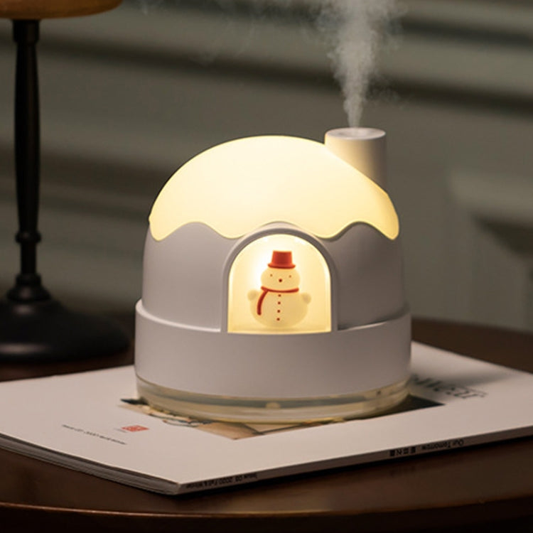 ZAY-H006 Charge Snowman Humidifier Night Light USB Mute Cute Desktop Air Mini Atomizer Air Humidifier(White) - free shipping - PMC TechLife - Order now!