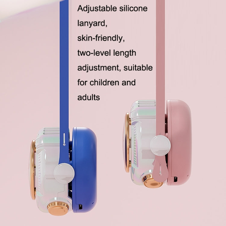 MD666-3 Cartoon Space Capsule Mini Portable Bladeless Hanging Neck Fan(Blue) - Electric Fans by PMC TechLife | Online Shopping South Africa | PMC TechLife | Buy Now Pay Later Mobicred