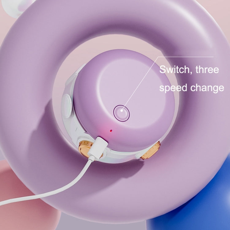 MD666-3 Cartoon Space Capsule Mini Portable Bladeless Hanging Neck Fan(Blue) - Electric Fans by PMC TechLife | Online Shopping South Africa | PMC TechLife | Buy Now Pay Later Mobicred