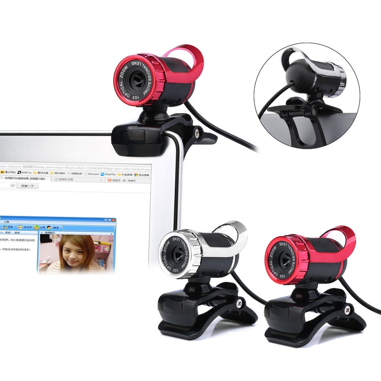 HXSJ A859 480P Computer Network Course Camera Video USB Camera Built-in Sound-absorbing Microphone(Red) - free shipping - PMC Jewellery - Order now!