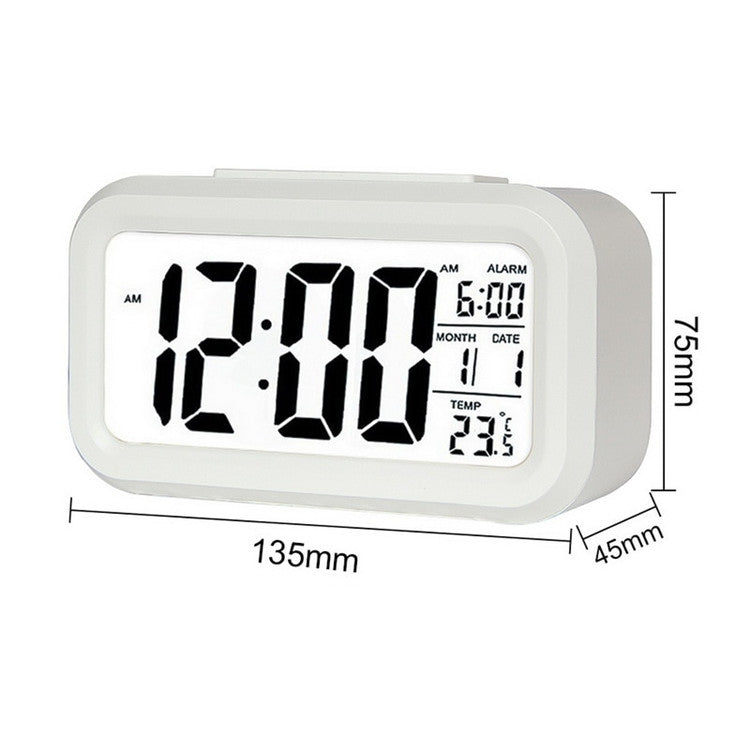 Temperature Type Lazy Snooze Alarm Mute Backlit Electronic Clock(Rose Red) - free shipping - PMC TechLife - Order now!