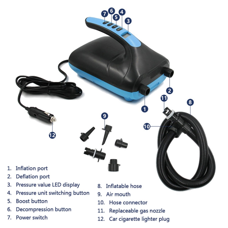 SUP Surf Paddle Board Canoe Inflatable Boat Car High Pressure Electric Air Pump - Inflatable Pump by PMC TechLife | Online Shopping South Africa | PMC TechLife