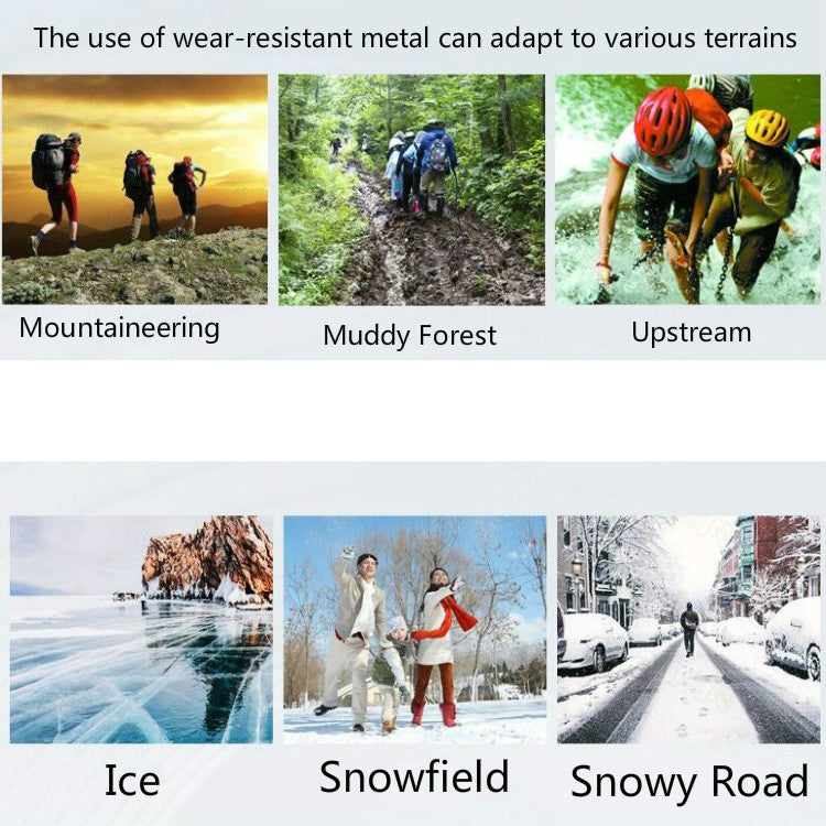 DM-1601 1pair Outdoor Mountaineering Snow Ice Surface 7-tooth Crampons Zinc Alloy Spikes Silicone Anti-skid Shoe Covers, Size:One Size - Mountaineering Outfit by PMC TechLife | Online Shopping South Africa | PMC TechLife | Buy Now Pay Later Mobicred