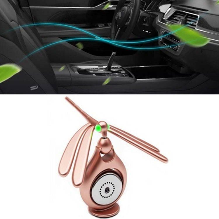Car Aromatherapy Rotating Balance Dragonfly Creative Perfume Decoration(Rose Gold) - free shipping - PMC TechLife - Order now!