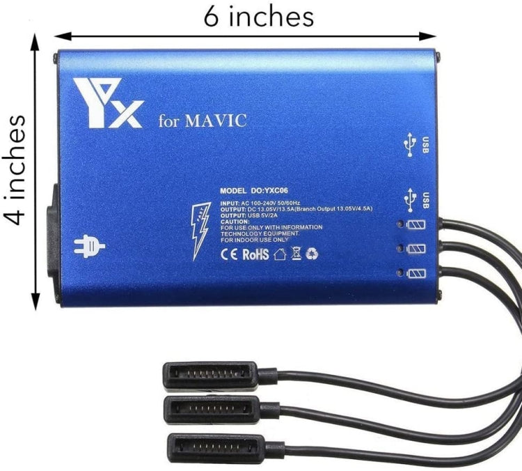 For DJI MAVIC Pro Aluminum Alloy 5 in 1 Hub Intelligent Battery Controller Charger, Plug Type:US Plug - Charger by PMC TechLife | Online Shopping South Africa | PMC TechLife | Buy Now Pay Later Mobicred