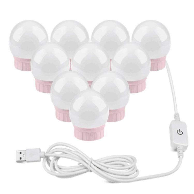 14  LEDs Mirror Front Light Dimmable Makeup Mirror USB Touch Control Light - free shipping - PMc TechLife - Order now!
