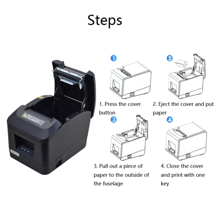 Xprinter XP-A160M Thermal Printer Catering Bill POS Cash Register Printer, Style:US Plug(USB) - free shipping - PMC Jewellery - Order now!