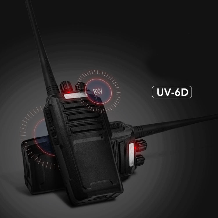 Baofeng BF-UV6D Civil Hotel Outdoor Construction Site Mobile High-power Walkie-talkie, Plug Specifications:US Plug - free shipping - PMC Jewellery - Order now!