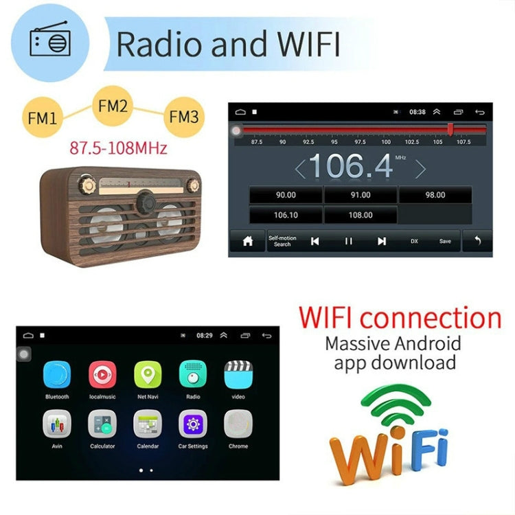 Universal Machine Android Smart Navigation Car Navigation DVD Reversing Video Integrated Machine, Size:9inch 2+32G, Specification:Standard - Car DVD by PMC TechLife | Online Shopping South Africa | PMC TechLife | Buy Now Pay Later Mobicred