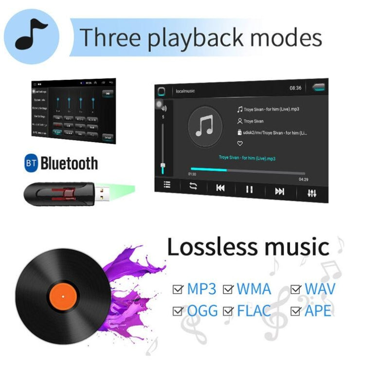Universal Machine Android Smart Navigation Car Navigation DVD Reversing Video Integrated Machine, Size:9inch 1+16G, Specification:Standard+4 Lights Camera - Car DVD by PMC TechLife | Online Shopping South Africa | PMC TechLife | Buy Now Pay Later Mobicred
