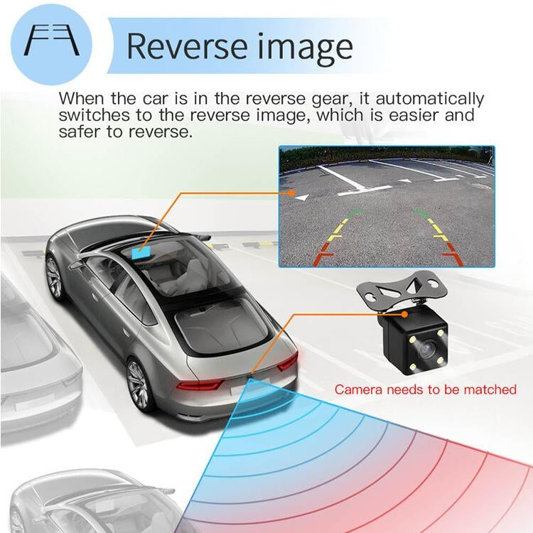 Universal Machine Android Smart Navigation Car Navigation DVD Reversing Video Integrated Machine, Size:9inch 1+16G, Specification:Standard+8 Lights Camera - Car DVD by PMC TechLife | Online Shopping South Africa | PMC TechLife | Buy Now Pay Later Mobicred