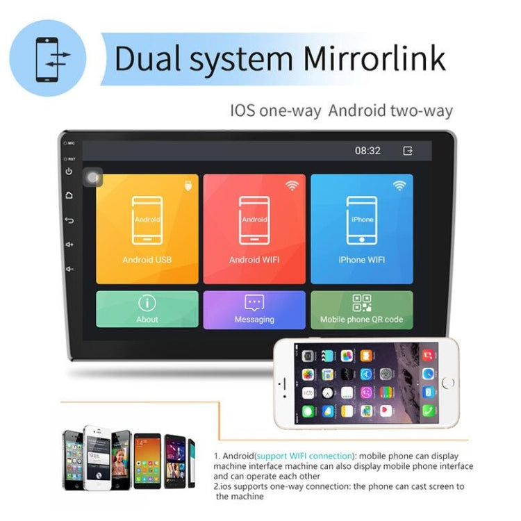 Universal Machine Android Smart Navigation Car Navigation DVD Reversing Video Integrated Machine, Size:9inch 2+32G, Specification:Standard+8 Lights Camera - Car DVD by PMC TechLife | Online Shopping South Africa | PMC TechLife | Buy Now Pay Later Mobicred