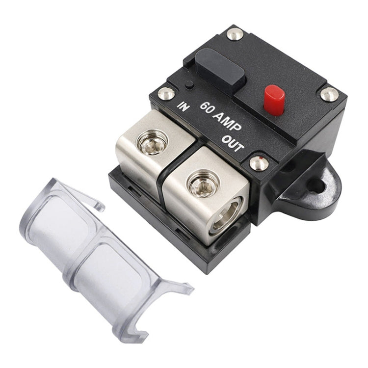 60A Auto Circuit Breaker Car Audio Fuse Holder Power Insurance Automatic Switch(Black) - Fuse by PMC TechLife | Online Shopping South Africa | PMC TechLife | Buy Now Pay Later Mobicred