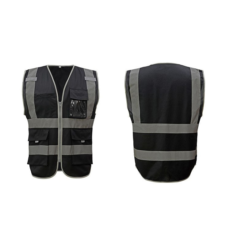 Multi-pockets Safety Vest Reflective Workwear Clothing, Size:L-Chest 118cm(Black) - Reflective Safety Clothing by PMC Jewellery | Online Shopping South Africa | PMC Jewellery | Buy Now Pay Later Mobicred