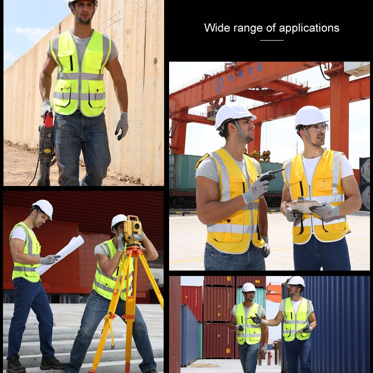 Multi-pockets Safety Vest Reflective Workwear Clothing, Size:M-Chest 112cm(Yellow) - Reflective Safety Clothing by PMC Jewellery | Online Shopping South Africa | PMC Jewellery | Buy Now Pay Later Mobicred