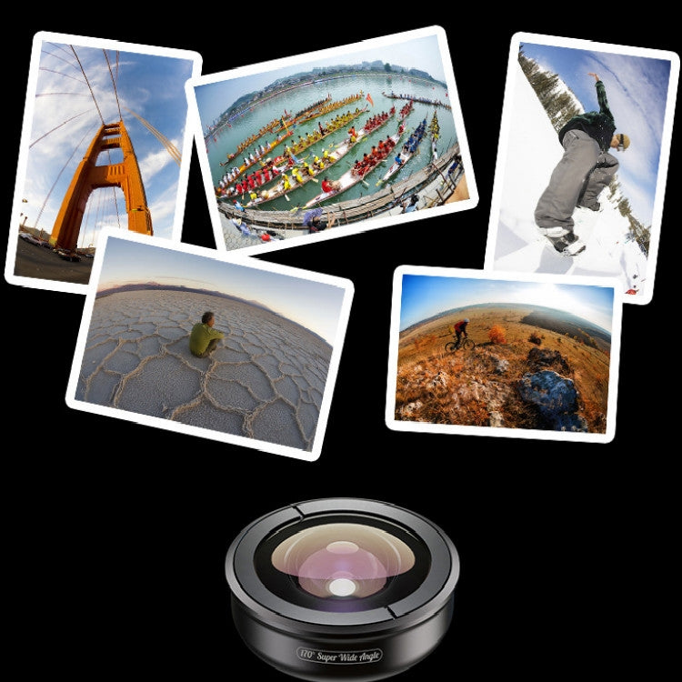 APEXEL APL-HB170 170 Degrees Ultra Wide Angle Professional HD External Mobile Phone Universal Lens - free shipping - PMC Jewellery - Order now!