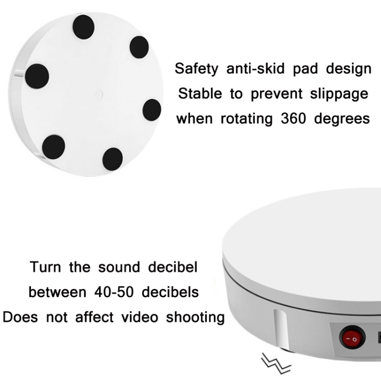 30cm Remote Control Speed Electric Turntable Sample Display Stand, Specification:AU Plug(Black) -  by PMC TechLife | Online Shopping South Africa | PMC TechLife | Buy Now Pay Later Mobicred